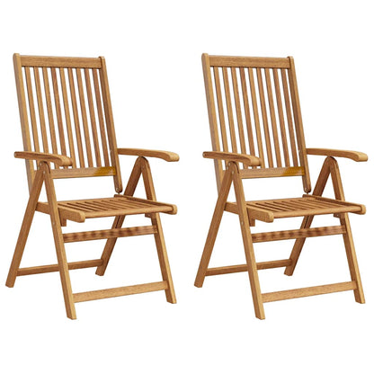 vidaXL Dining Chair | Set of 2 | Natural Brown | Solid Acacia wood | Standard