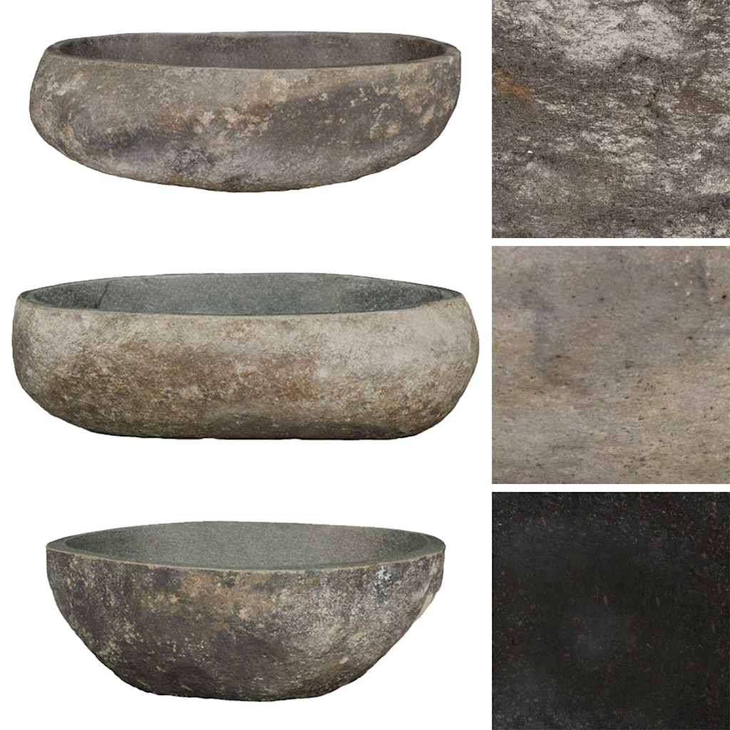 vidaXL Basin River Stone Oval (45-53)x(34-41) cm