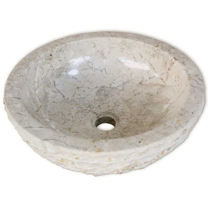 242673 vidaXL Basin Marble 40 cm Cream