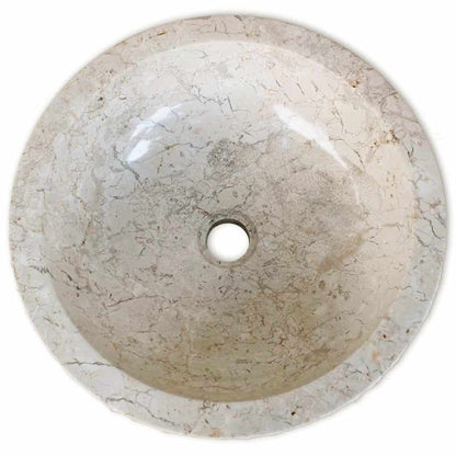 vidaXL Basin Marble 40 cm Cream