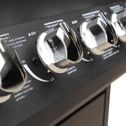 vidaXL Gas Barbecue Grill 6+1 Cooking Zone Black