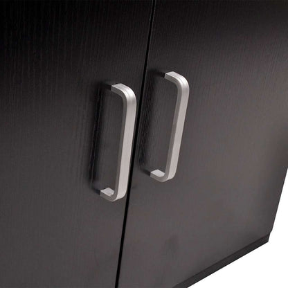 vidaXL Bathroom Cabinet | Black and White | Engineered wood, Ceramic | Compact