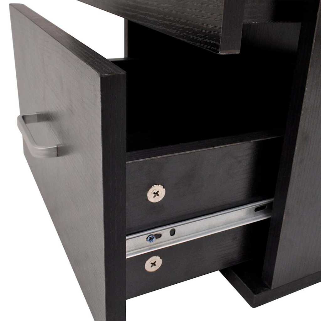vidaXL Nine Piece Bathroom Furniture and Basin Set Black