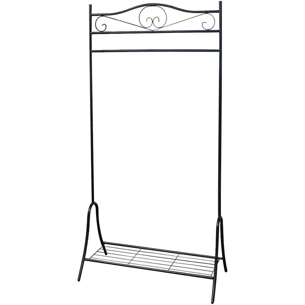 vidaXL Clothing Rack | Black | Steel | 174 cm height, 90 cm length