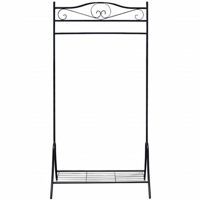 vidaXL Clothing Rack | Black | Steel | 174 cm height, 90 cm length