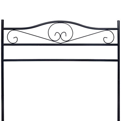 vidaXL Clothing Rack | Black | Steel | 174 cm height, 90 cm length
