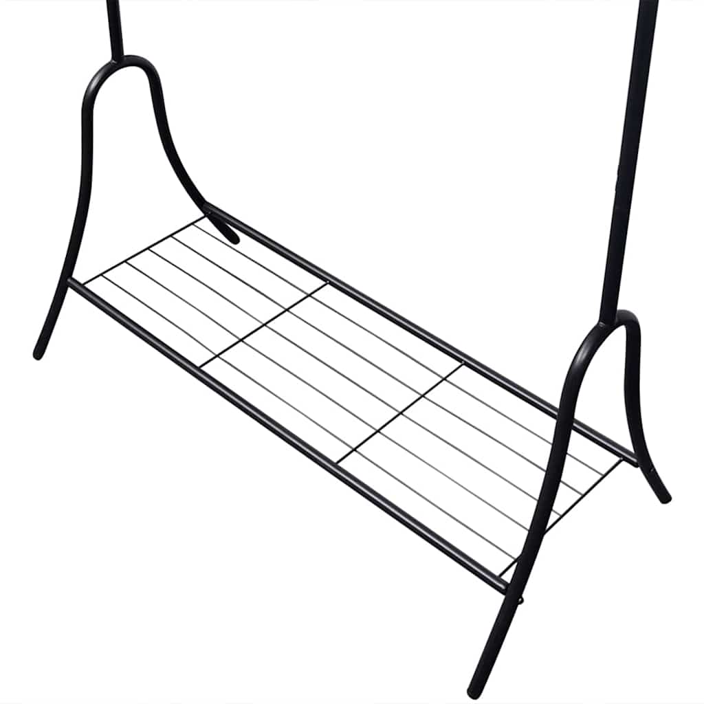 vidaXL Clothing Rack | Black | Steel | 174 cm height, 90 cm length