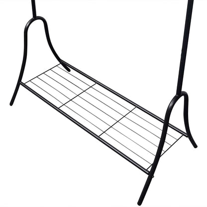 vidaXL Clothing Rack | Black | Steel | 174 cm height, 90 cm length