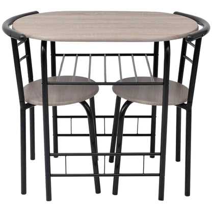 vidaXL Dining Set | Black | MDF, Iron | Medium | Sleek | Breakfast Bar Set