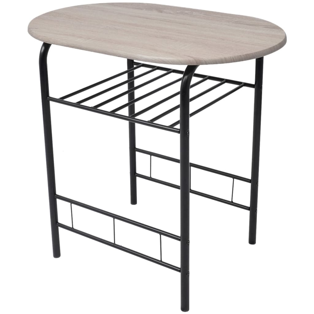 vidaXL Dining Set | Black | MDF, Iron | Medium | Sleek | Breakfast Bar Set