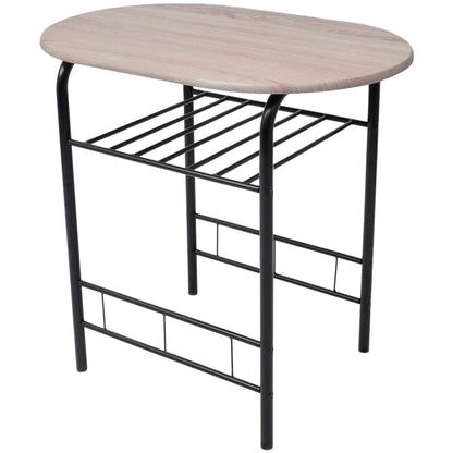 vidaXL Dining Set | Black | MDF, Iron | Medium | Sleek | Breakfast Bar Set