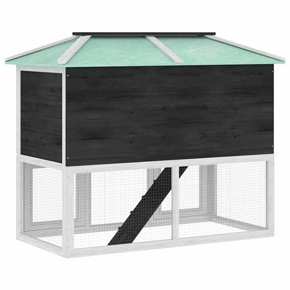 vidaXL Animal Rabbit Cage Double Floor Wood
