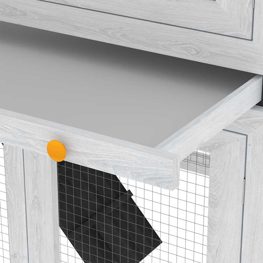 vidaXL Animal Rabbit Cage Double Floor Wood