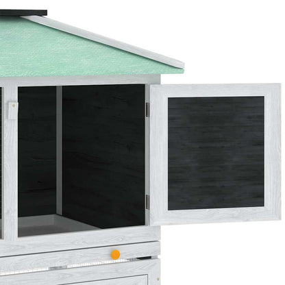 vidaXL Animal Rabbit Cage Double Floor Wood