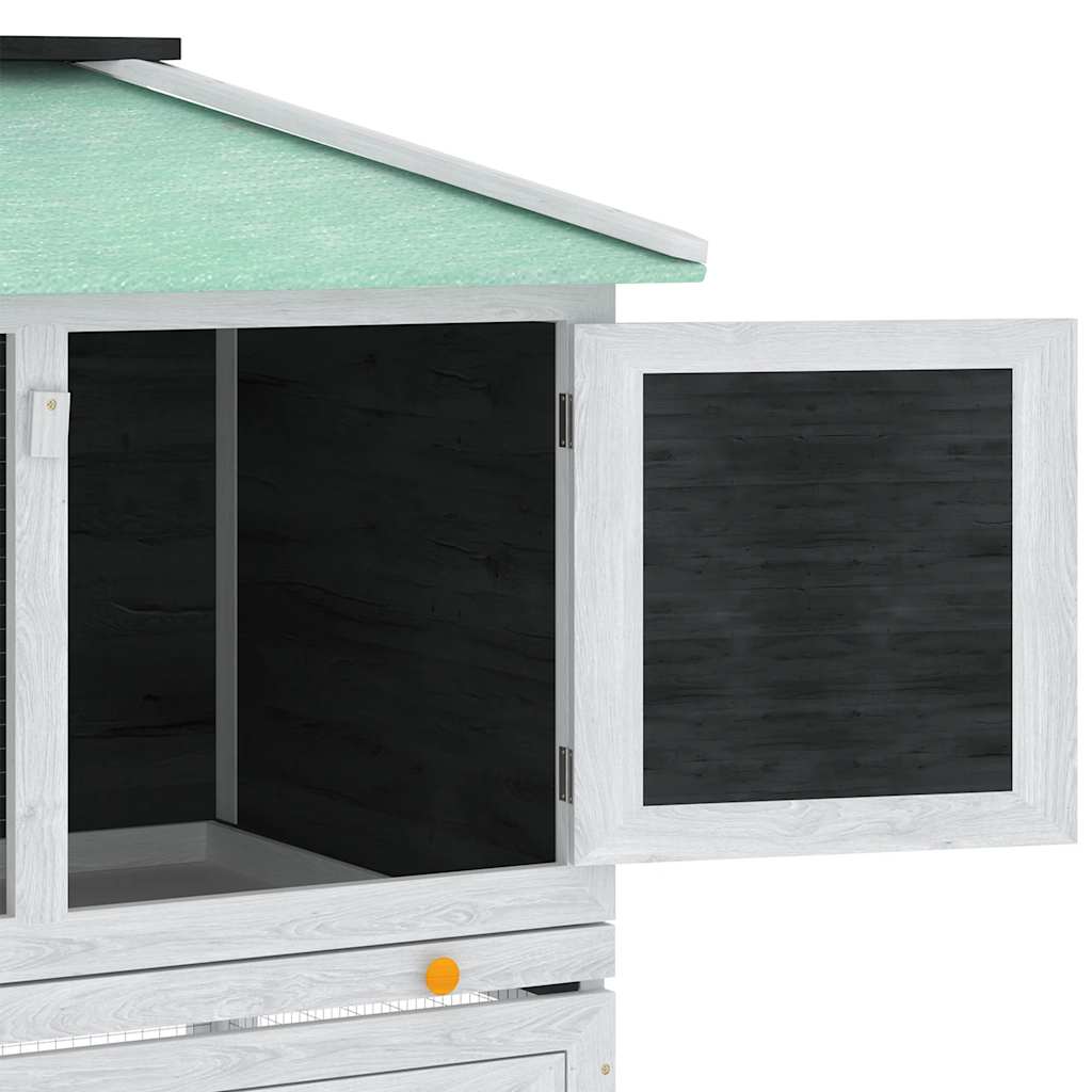 vidaXL Animal Rabbit Cage Double Floor Wood