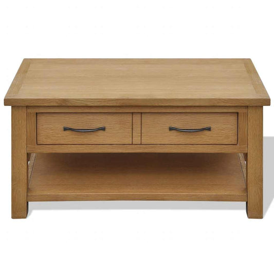 242745 vidaXL Coffee Table 88x53x45 cm Solid Oak Wood