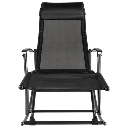 vidaXL Garden Chair | Black | Steel | Standard | Foldable | Garden Chair