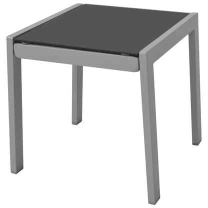vidaXL Sun Lounger | Black | Powder-Coated Aluminium | Adjustable |  Foldable