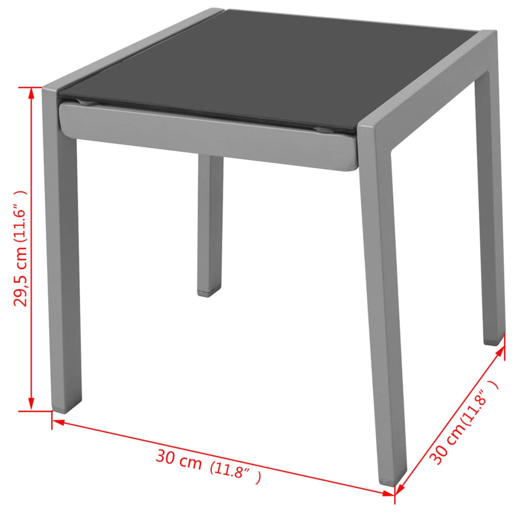 vidaXL Sun Lounger | Black | Powder-Coated Aluminium | Adjustable |  Foldable