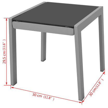 vidaXL Sun Lounger | Black | Powder-Coated Aluminium | Adjustable |  Foldable