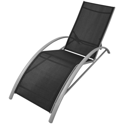 vidaXL Sun Lounger | Black