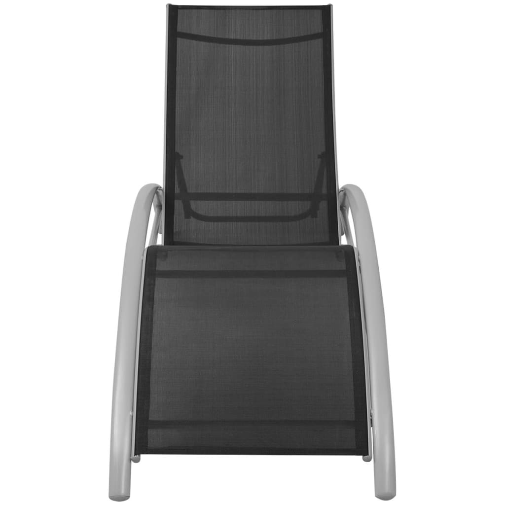 vidaXL Sun Lounger | Black