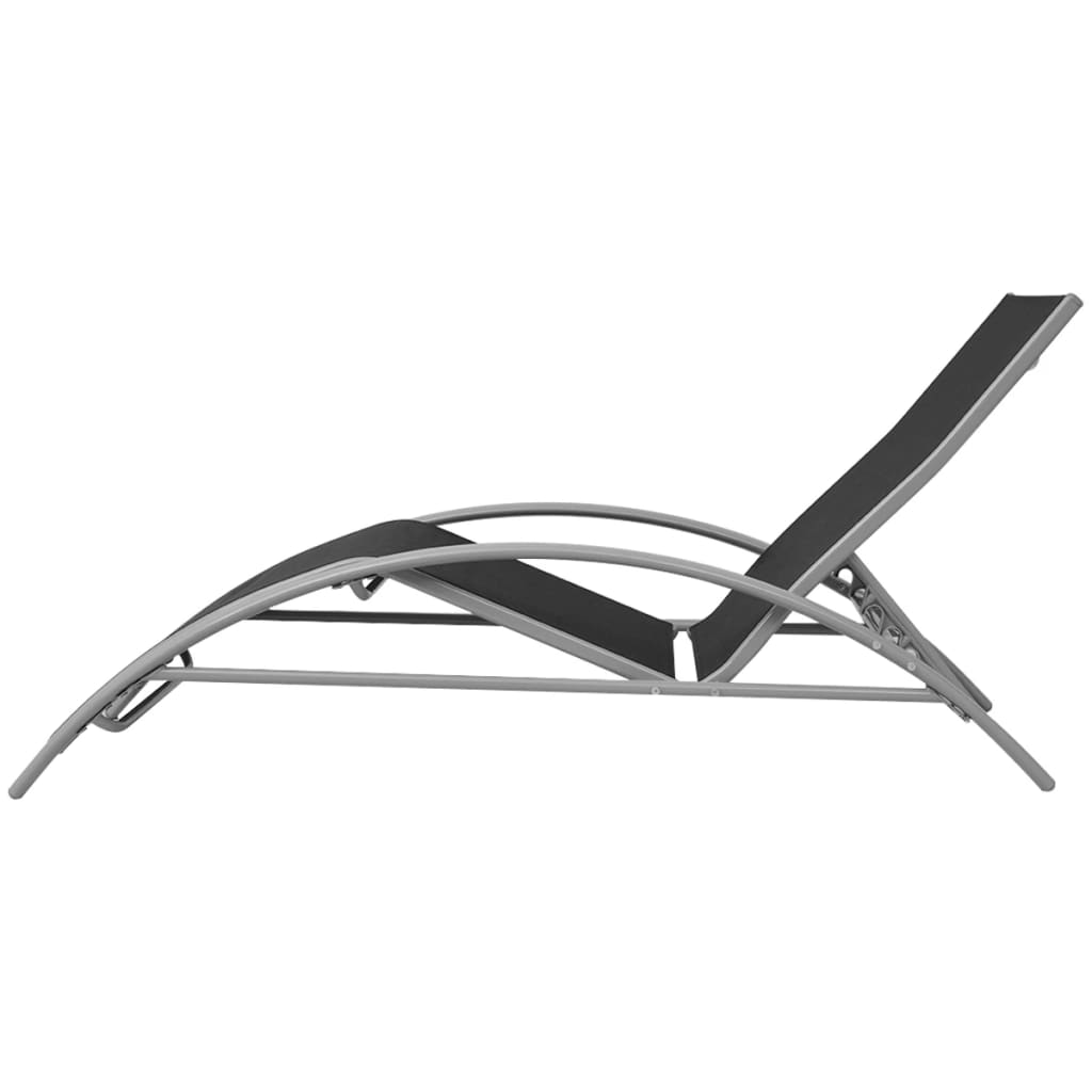 vidaXL Sun Lounger | Black