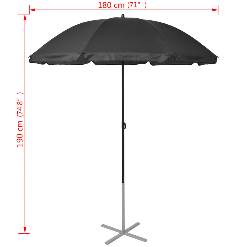 vidaXL Sun Lounger | Black