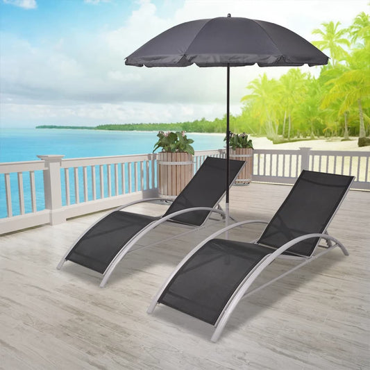 vidaXL Sun Lounger | Black