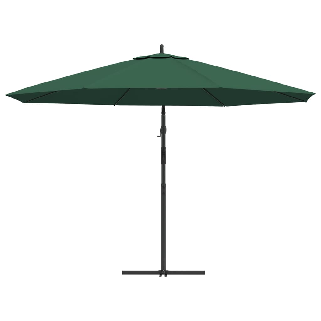 vidaXL Cantilever Garden Parasol | Solid green | Polyester canopy | Large