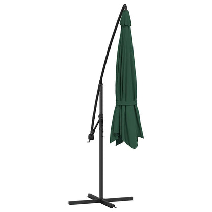 vidaXL Cantilever Garden Parasol | Solid green | Polyester canopy | Large