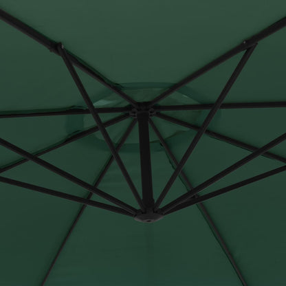 vidaXL Cantilever Garden Parasol | Solid green | Polyester canopy | Large