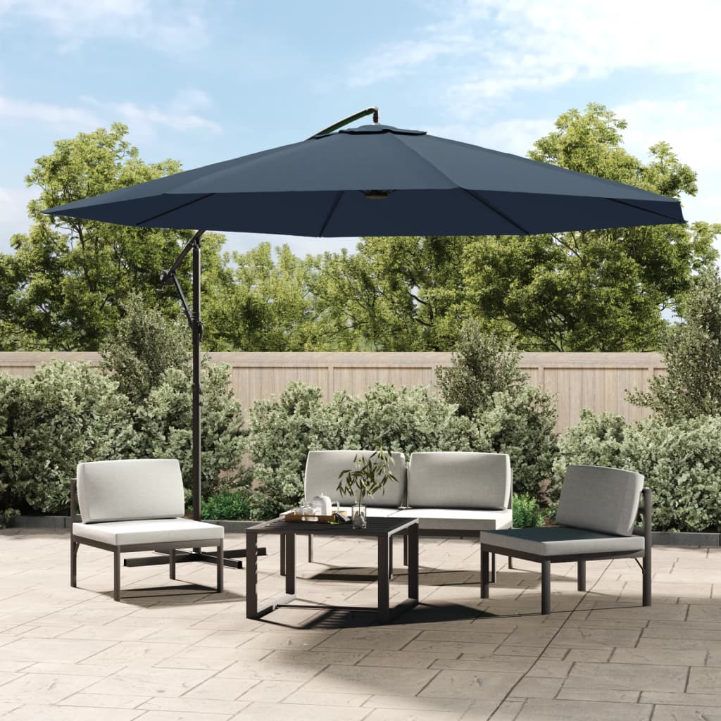 vidaXL Cantilever Garden Parasol | Bold blue | Polyester | Large