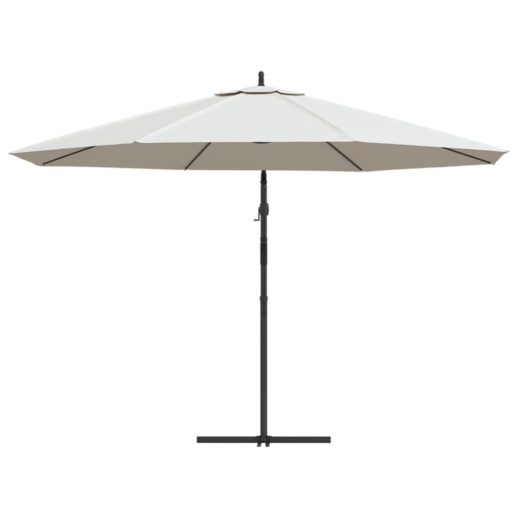 vidaXL Cantilever Garden Parasol 3.5 m Sand White