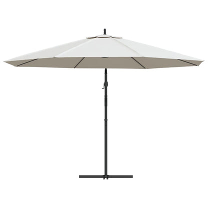 vidaXL Cantilever Garden Parasol 3.5 m Sand White