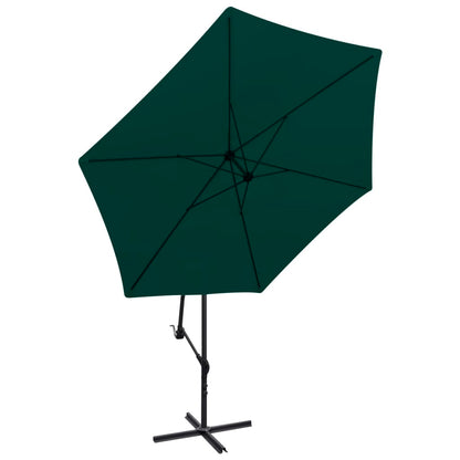 vidaXL Cantilever Garden Parasol | Green | Polyester | 3 m diameter