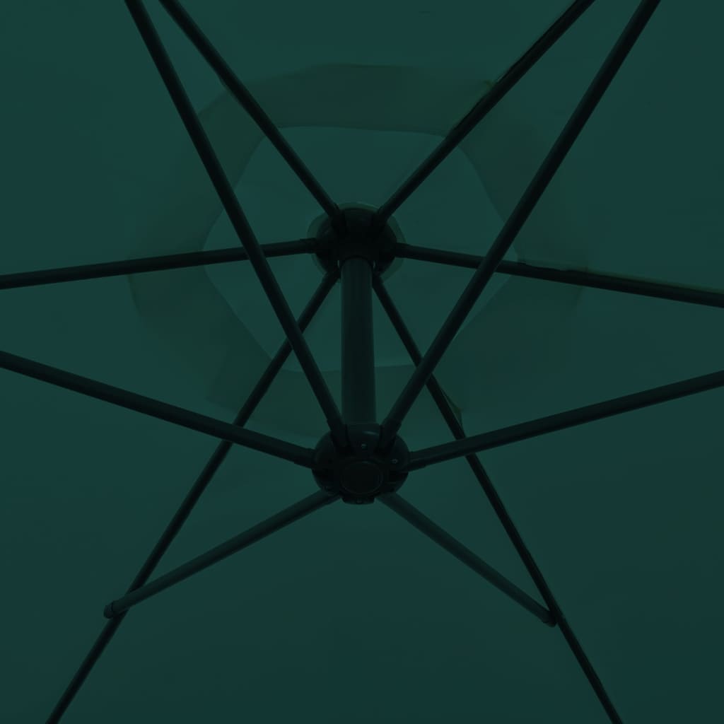 vidaXL Cantilever Garden Parasol | Green | Polyester | 3 m diameter