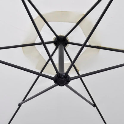 vidaXL Cantilever Garden Parasol | Sand White | Polyester | Large