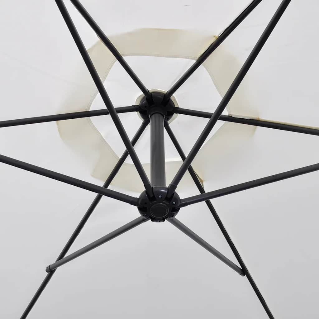 vidaXL Cantilever Garden Parasol 3 m Sand White