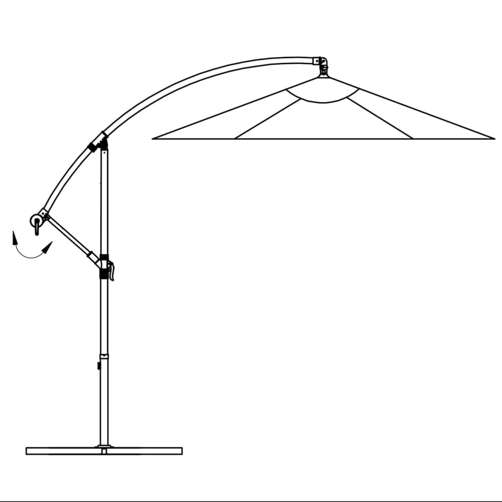 vidaXL Cantilever Garden Parasol | Sand White | Polyester | Large