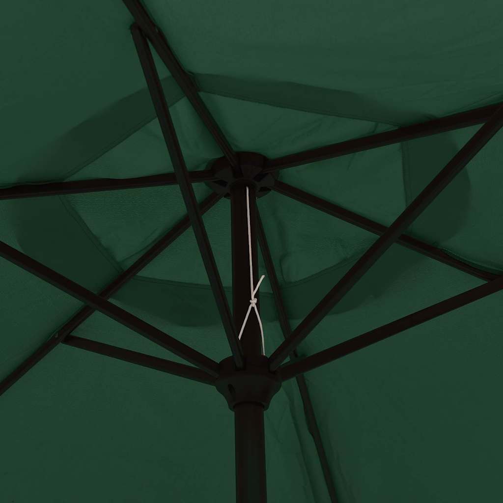 vidaXL LED Cantilever Garden Parasol 3 m Green
