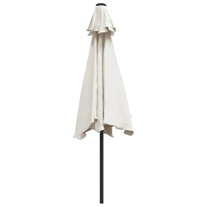 vidaXL LED Cantilever Garden Parasol 3 m Sand White