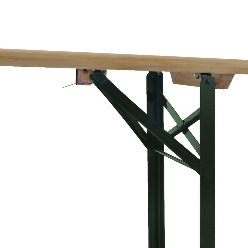 vidaXL Folding Beer Table with 2 Benches 220 cm Fir Wood