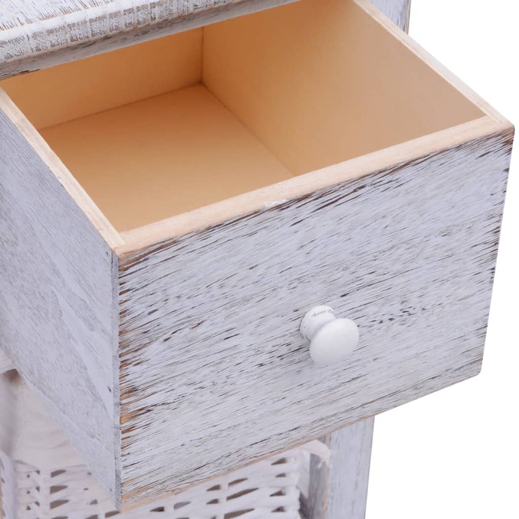 vidaXL Bedside Cabinets 2 pcs Wood White