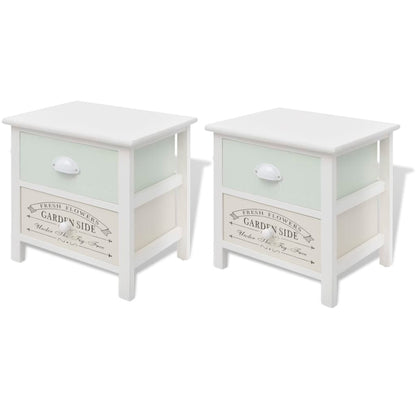 242875 vidaXL French Bedside Cabinets 2 pcs Wood
