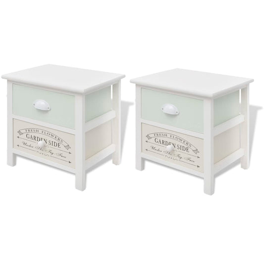 242875 vidaXL French Bedside Cabinets 2 pcs Wood