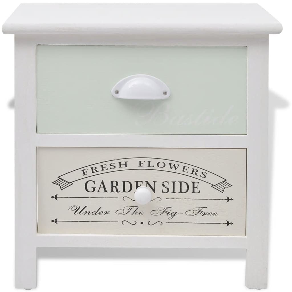 vidaXL French Bedside Cabinets 2 pcs Wood