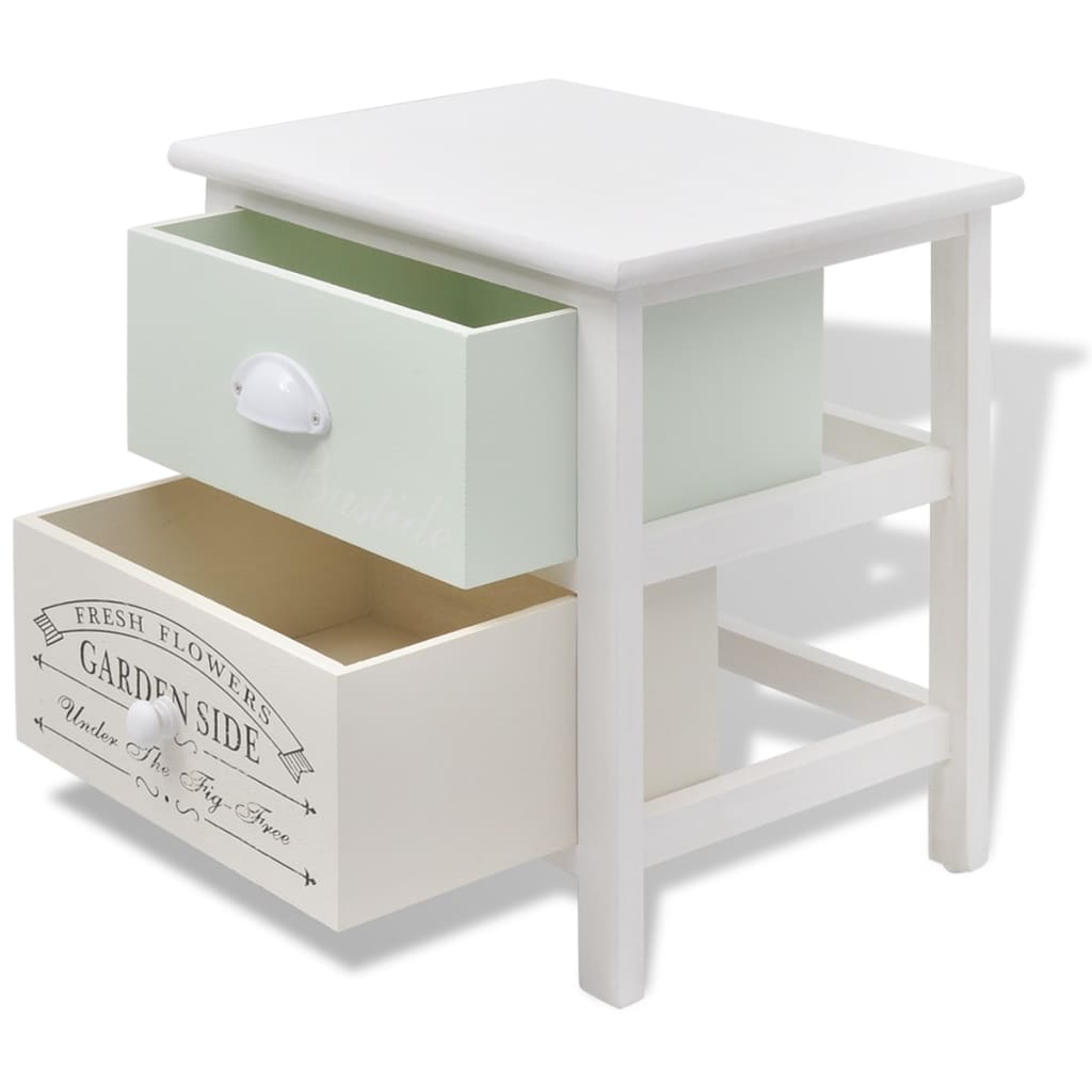 vidaXL French Bedside Cabinets 2 pcs Wood