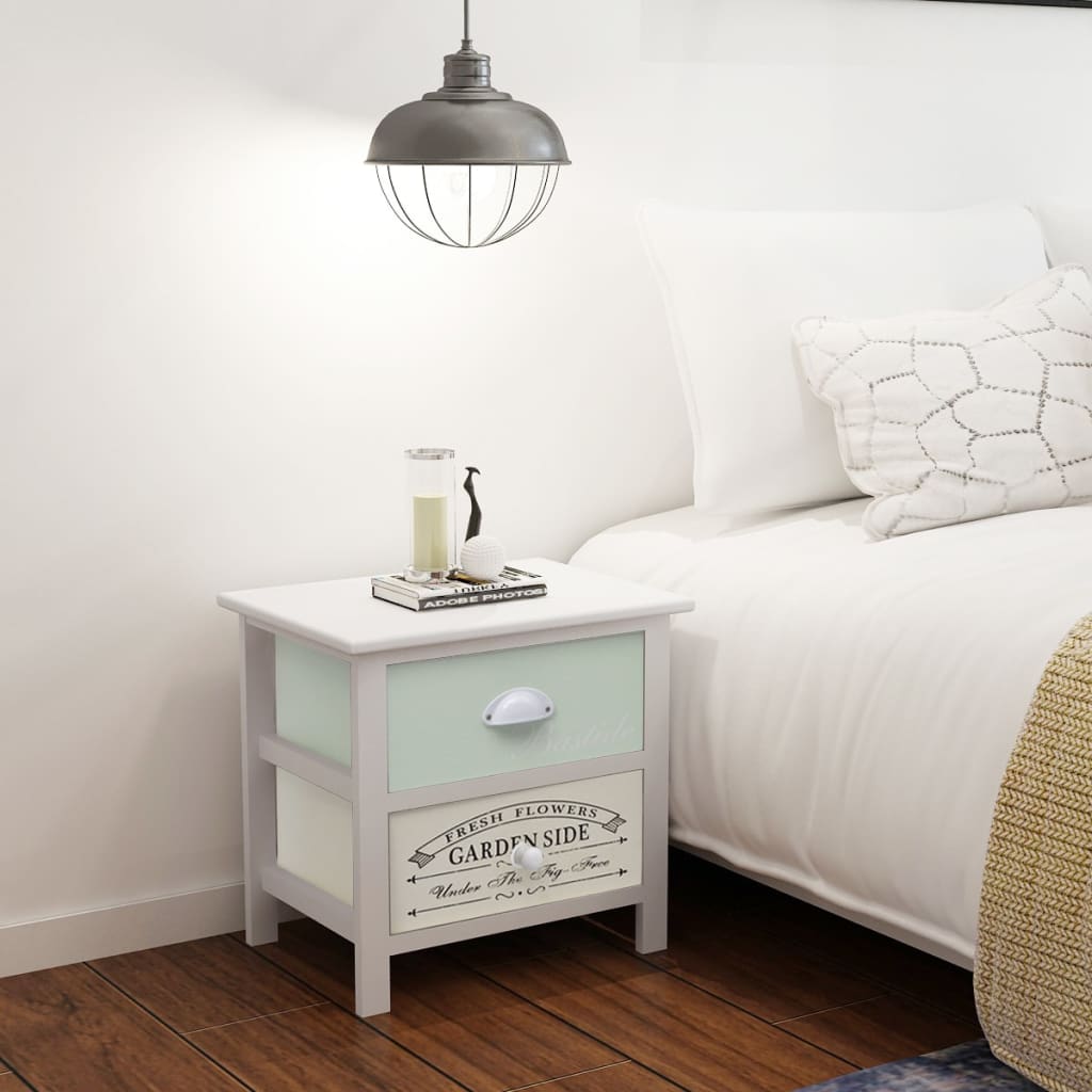 vidaXL French Bedside Cabinets 2 pcs Wood
