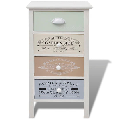 vidaXL Storage Cabinet | Multicolour | Paulownia wood, Plywood | Compact